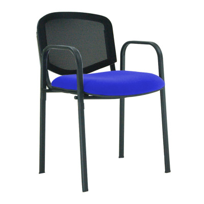 Silla para colectividades con asiento tapizado 347B45149